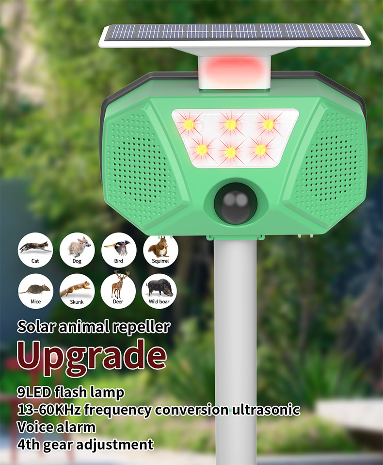 Solar-Powered Ultrasonic Animal Repeller