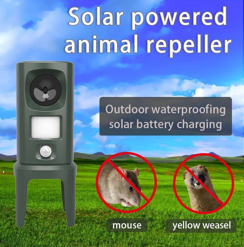 Solar-Powered Ultrasonic Animal Repeller