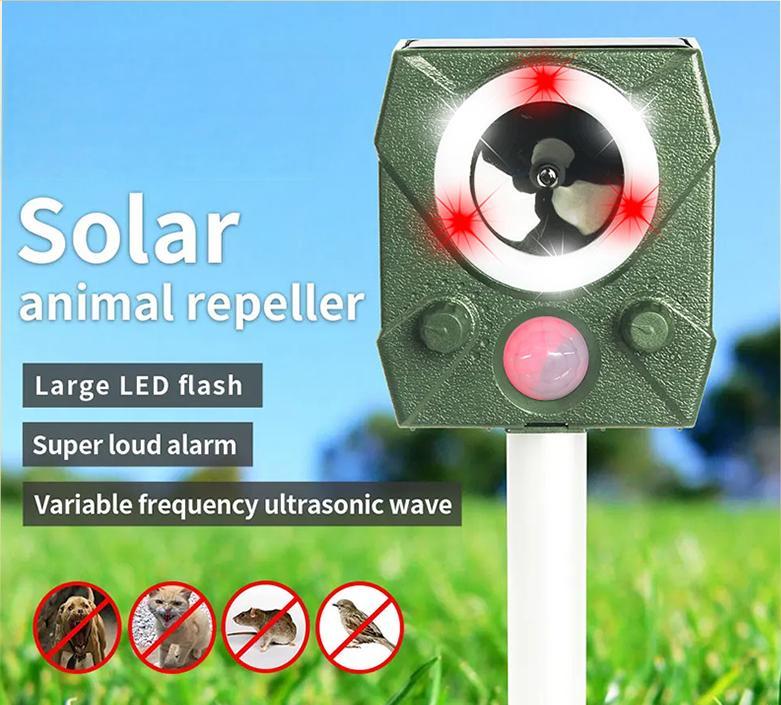 Solar-Powered Ultrasonic Animal Repeller