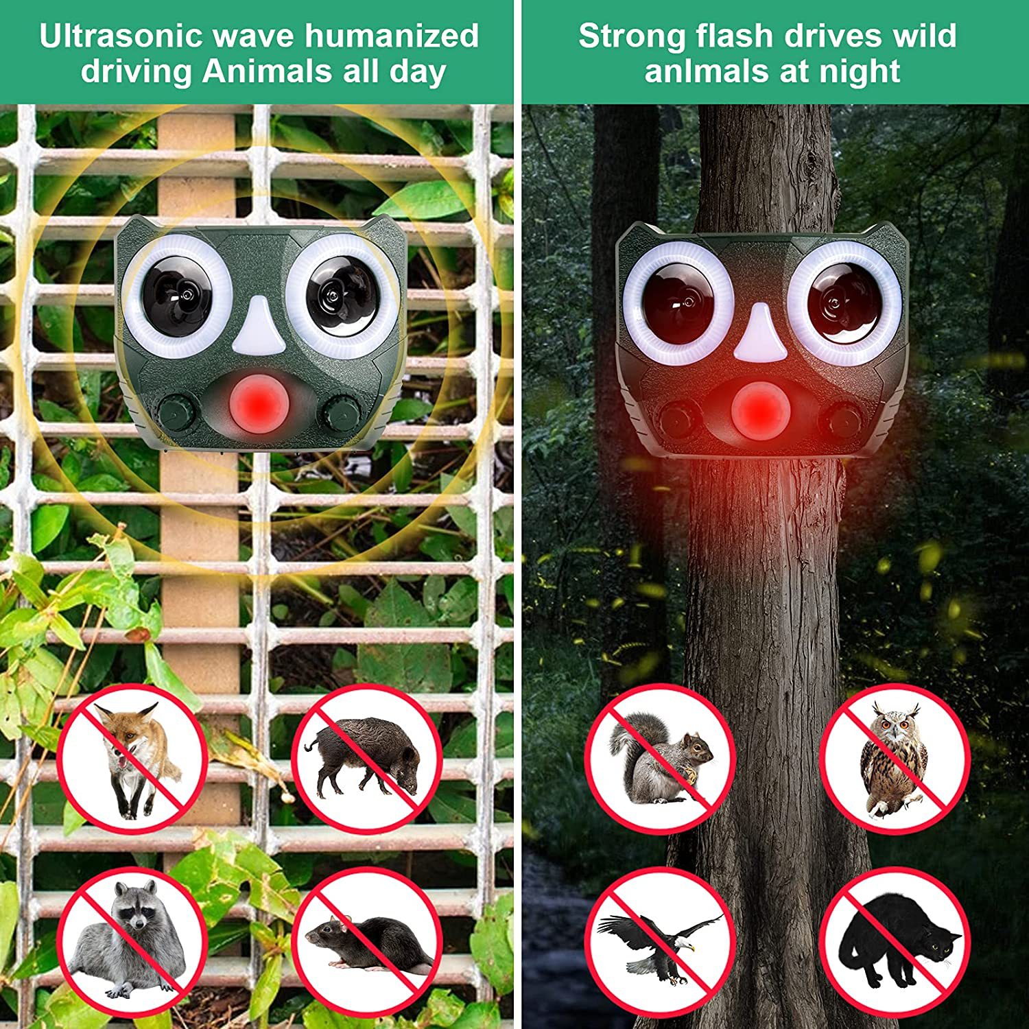 Solar-Powered Ultrasonic Animal Repeller