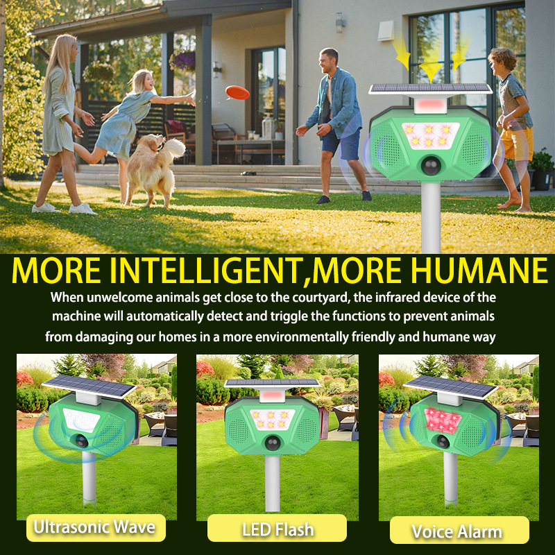 Solar-Powered Ultrasonic Animal Repeller