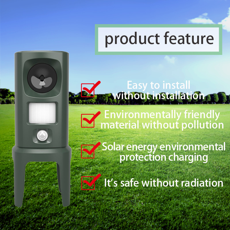 Solar-Powered Ultrasonic Animal Repeller