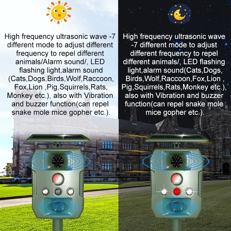 Solar-Powered Ultrasonic Animal Repeller
