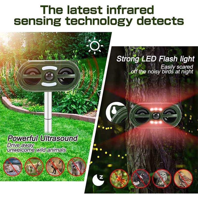 Solar-Powered Ultrasonic Animal Repeller
