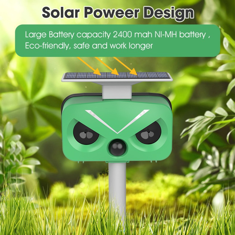 Solar-Powered Ultrasonic Animal Repeller