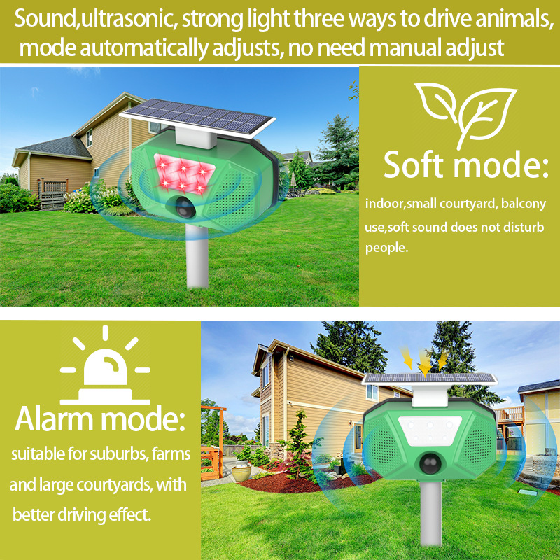 Solar-Powered Ultrasonic Animal Repeller