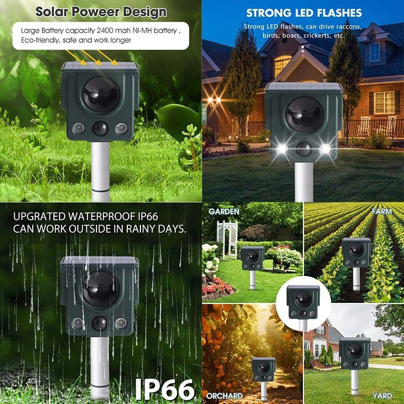 Solar-Powered Ultrasonic Animal Repeller