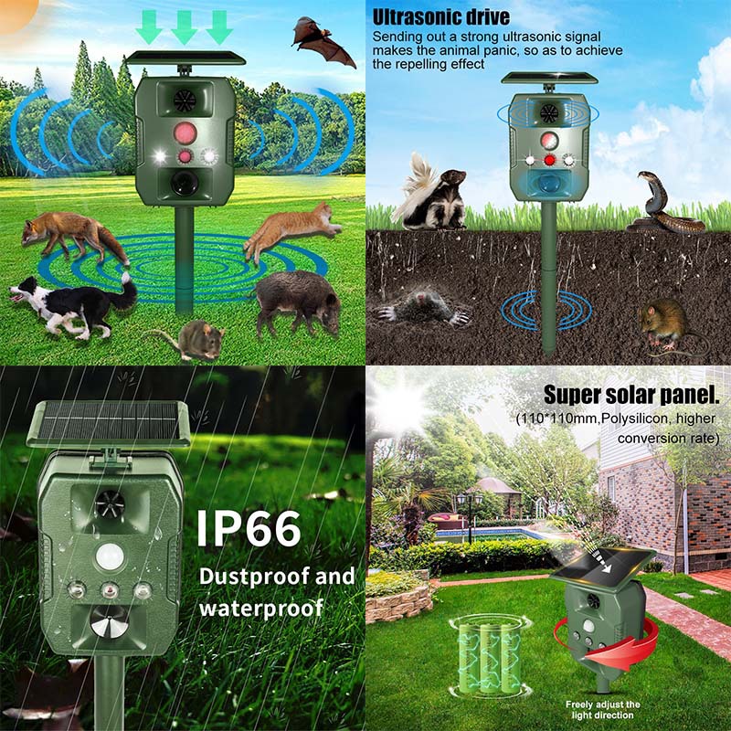 Solar-Powered Ultrasonic Animal Repeller