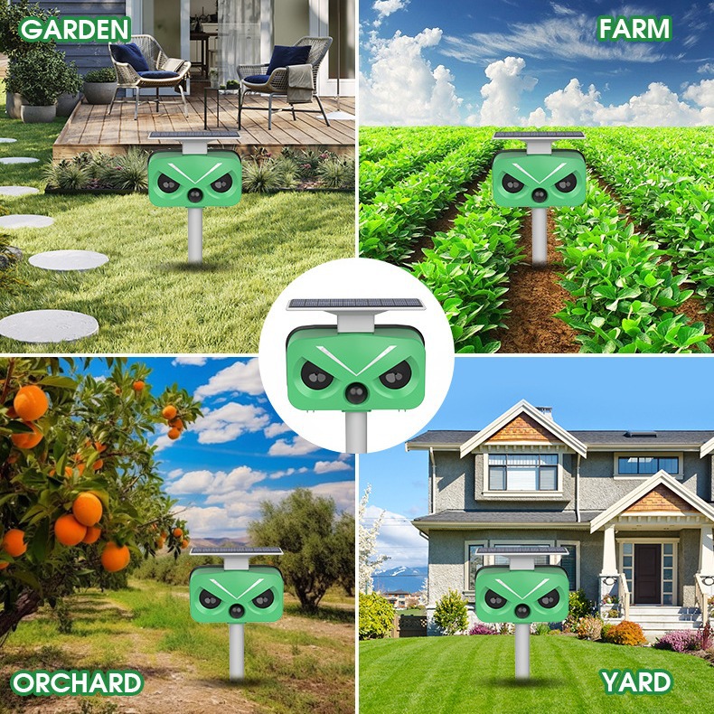 Solar-Powered Ultrasonic Animal Repeller