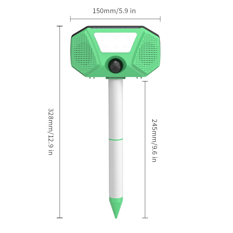 Solar-Powered Ultrasonic Animal Repeller