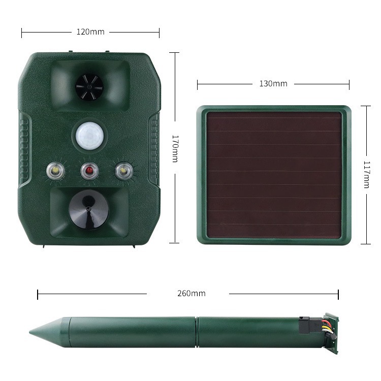Solar-Powered Ultrasonic Animal Repeller