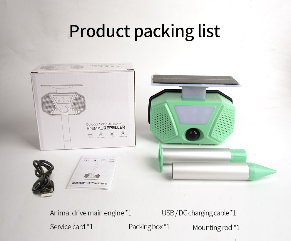 Solar-Powered Ultrasonic Animal Repeller