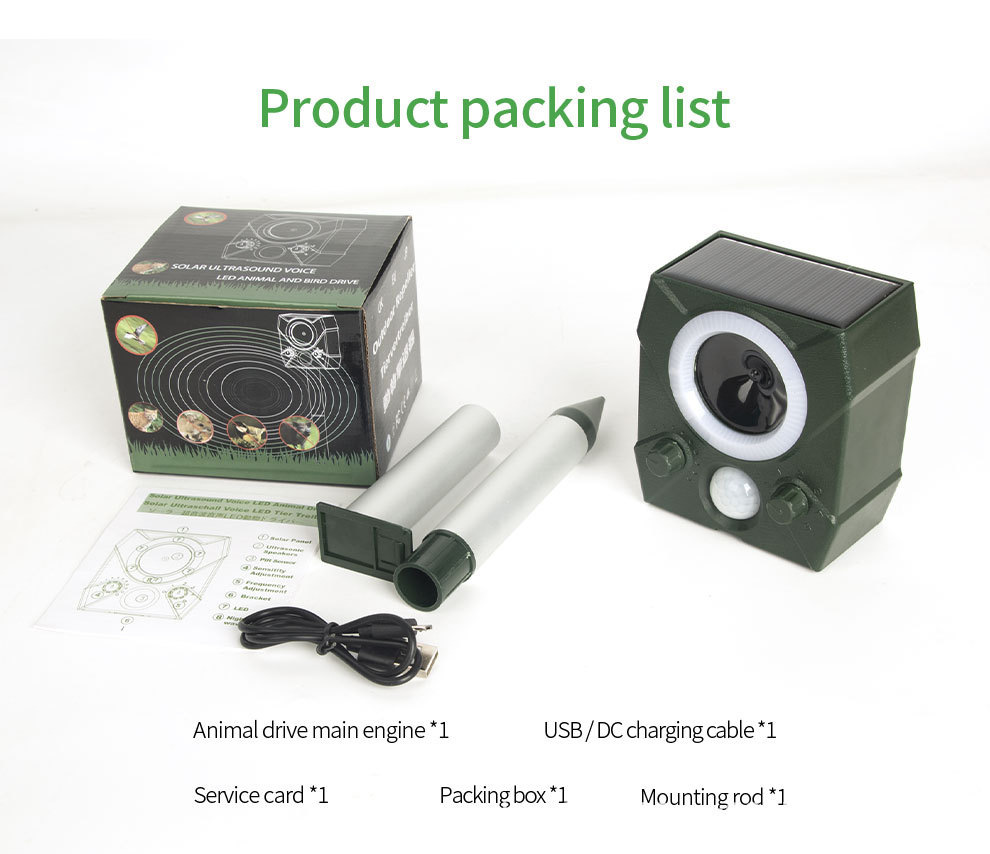 Solar-Powered Ultrasonic Animal Repeller