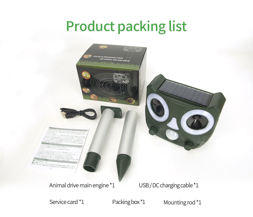 Solar-Powered Ultrasonic Animal Repeller