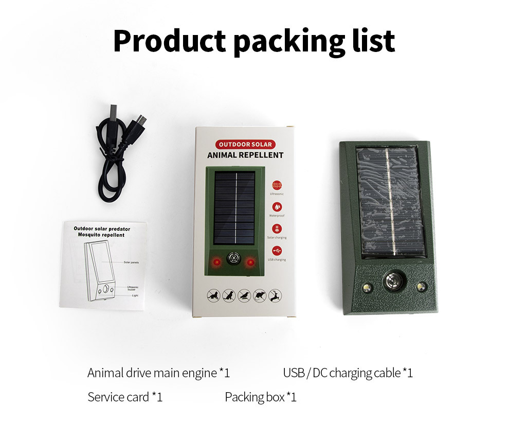 Solar-Powered Ultrasonic Animal Repeller