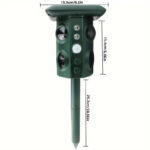 Solar-Powered Ultrasonic Animal Repeller (Four Horns)