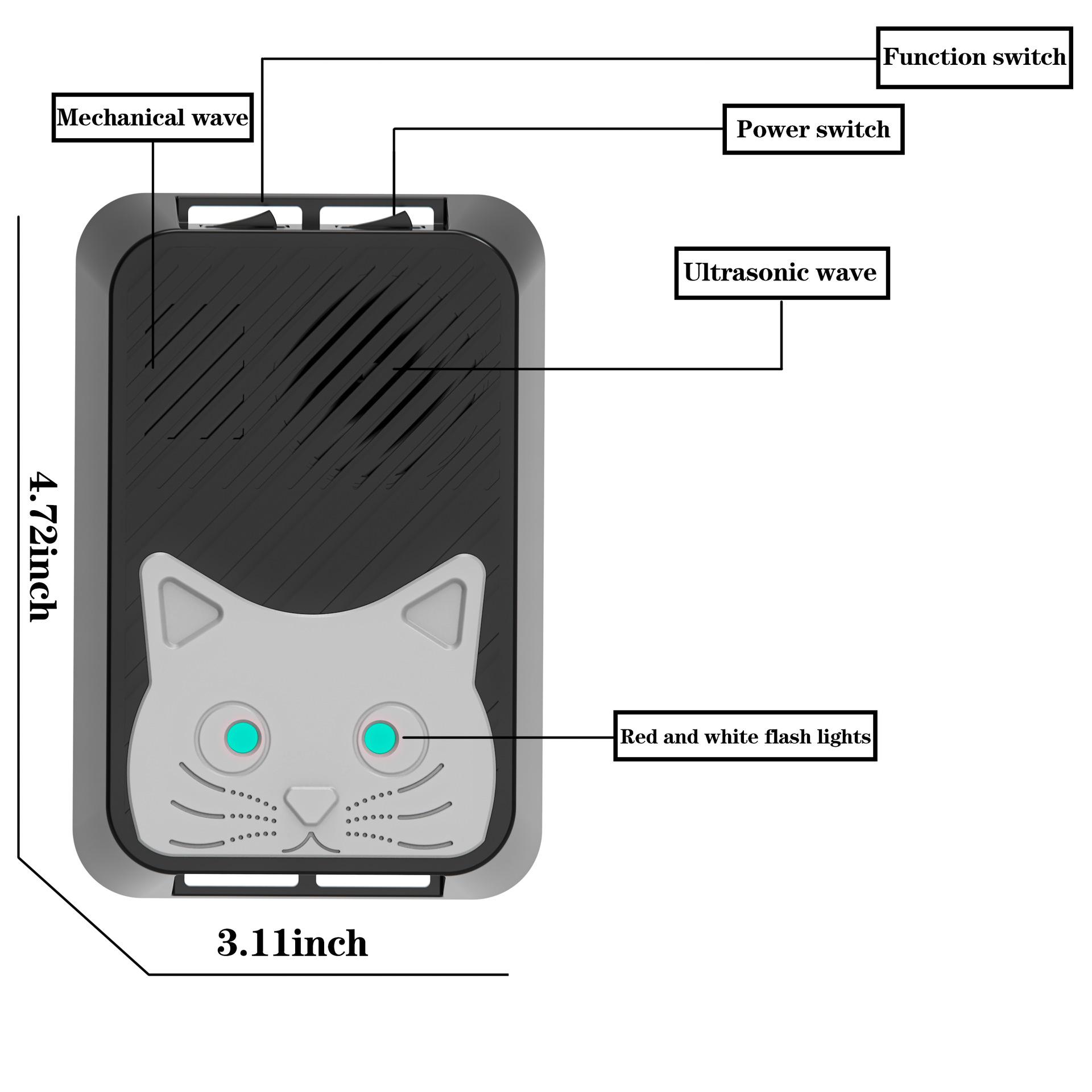 Vehicle/Indoor Ultrasonic Rodent Repeller