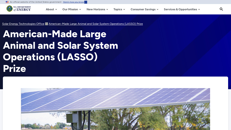 American-Made Large Animal and Solar System Operations ...