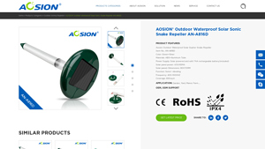 AOSION - Outdoor Waterproof Solar Sonic Snake Repeller