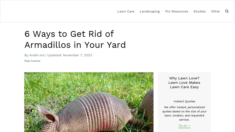 6 Ways to Get Rid of Armadillos in Your Yard - Lawn Love