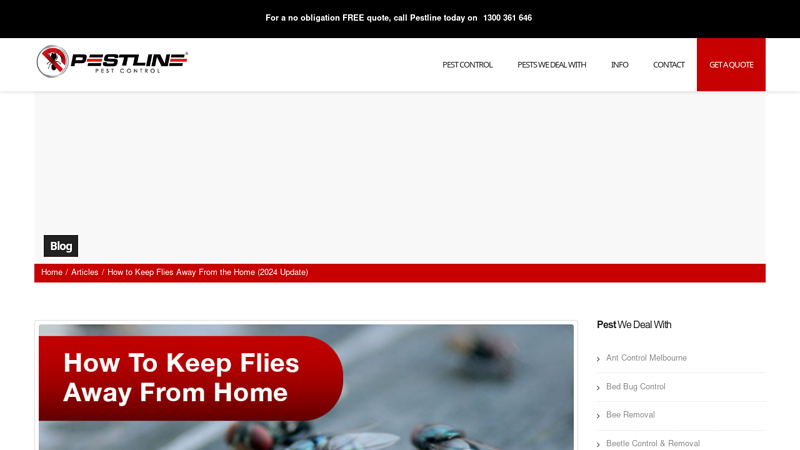 How To Keep Flies Away From Home - Pestline - Pest Control