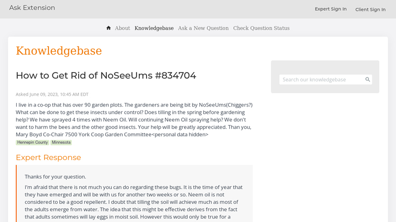 How to Get Rid of NoSeeUms #834704 - Ask Extension