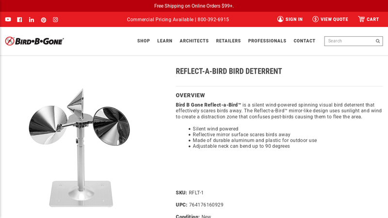 Reflect-A-Bird Bird Deterrent