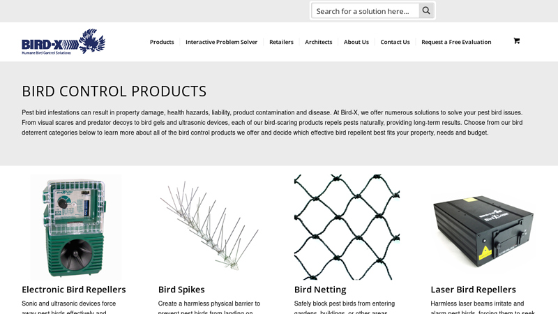 Bird Control Products | Bird Repellent & Deterrent Devices - Bird-X