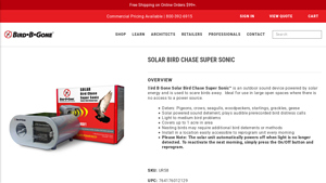 Bird B Gone - Solar Bird Chase Super Sonic