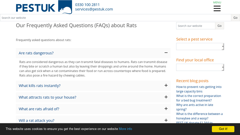 Rats - FAQs - PEST UK