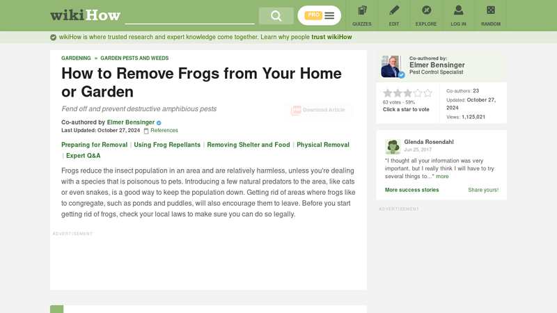 How to Get Rid of Frogs: 14 Effective Ways - wikiHow