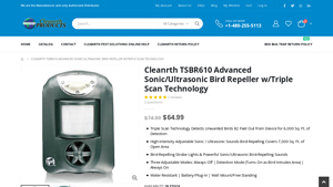 Cleanrth - TSBR610 Advanced Sonic/Ultrasonic Bird Repeller
