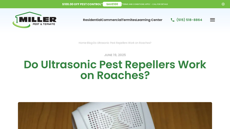Do Ultrasonic Pest Repellers Work on Roaches?