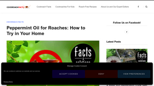 Cockroach Facts - Peppermint Oil Repellent