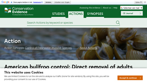 Conservation Evidence - American Bullfrog Control