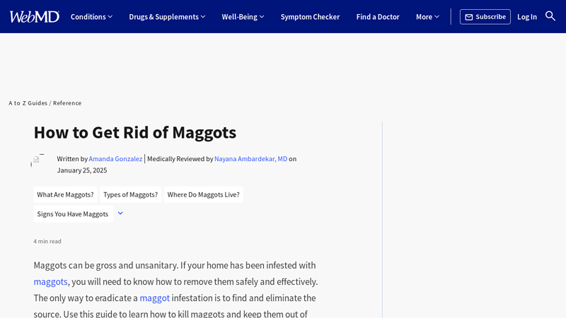 Getting Rid of Maggots: Effective Tips and Solutions - WebMD