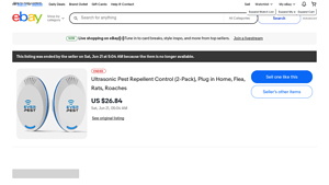 Ultrasonic Pest Repellent Control - 2-Pack