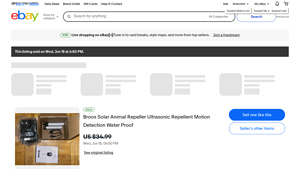 Broox - Solar Animal Repeller Ultrasonic Repellent