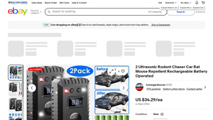 Ultrasonic Rodent Chaser - Rechargeable Battery Operated