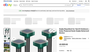 Solar-Powered Sonic Snake Repellent - Snake Deterrent Device