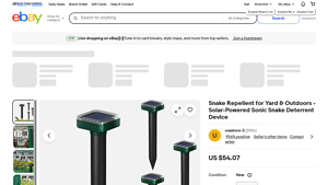 Solar-Powered Sonic Snake Repellent - New
