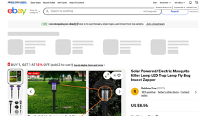 Solar Powered Mosquito Killer Lamp - New