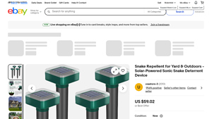Solar Sonic Snake Repellent - Outdoor Deterrent Device