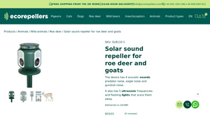 Ecorepellers - Solar Sound Repeller for Roe Deer and Goats