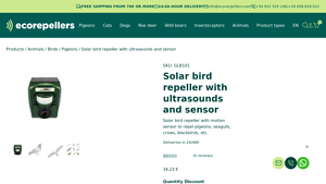 Ecorepellers - Solar Bird Repeller with Ultrasounds