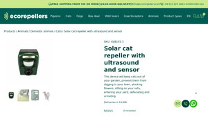 Ecorepellers - Solar Cat Repeller with Ultrasound