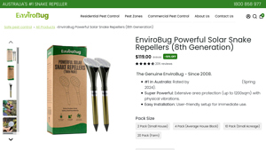 EnviroBug - Powerful Solar Snake Repellers