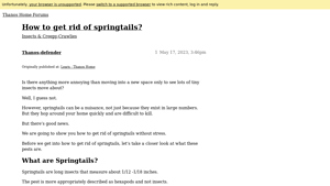 Thanos Home - Springtail Control Solutions