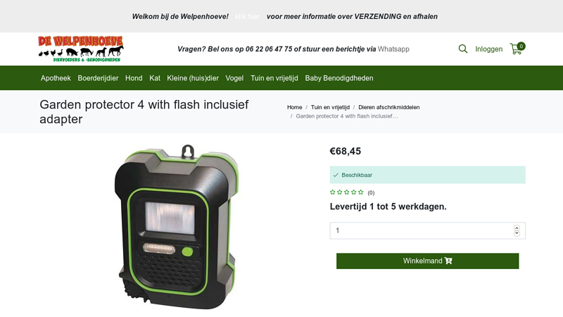 Garden protector 4 with flash inclusief adapter - De Welpenhoeve