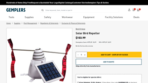 Gemplers - Solar Bird Repeller RPLR-SLR1